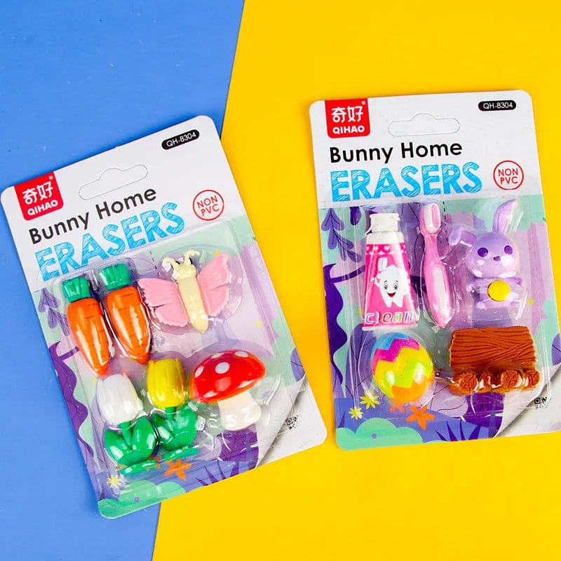 Children Cartoon Shape Erasers, New Home Set Rubbers, Cute Kids Erasers Children Cartoon Shape Erasers, New Home Set Rubbers, Cute Kids Erasers